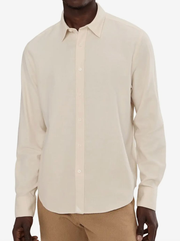 Untuckit Ivory Button Up Wrinkle-Free Veneto Shirt Medium